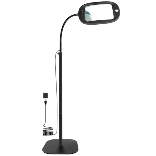 Floor Magnifying Glass with Light and Stand