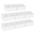 Large Closet Shelf Organizer Bins 8 Packs with Handles and Divider (8 Count)