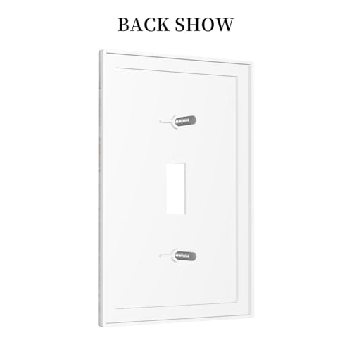 Light Switch Cover Vintage Grey Wood Grain Rustic Plank 1 Gang Wall Plate Cover Single Toggle Outlet Covers Decorative Switchplate Electrical Faceplate for Bathroom Bedroom Decor