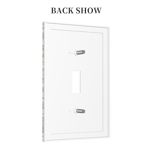 Floral Vintage Garden Plants Herbs Flowers Botanical Single Toggle Light Switch Covers Decorative Mustard Green 1 Gang Wall Plate Electrical Dimmer Switchplate Faceplate for Country Home Decor