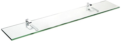4" x 12" Chrome Monarch Glass Shelf