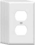 Mid Size Duplex Outlet Cover Wall Plates 1 (6 Count)