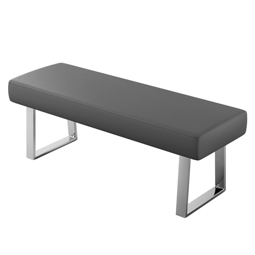 45.3" PU Leather Corner Bench Footstool with Heavy Duty Metal Legs