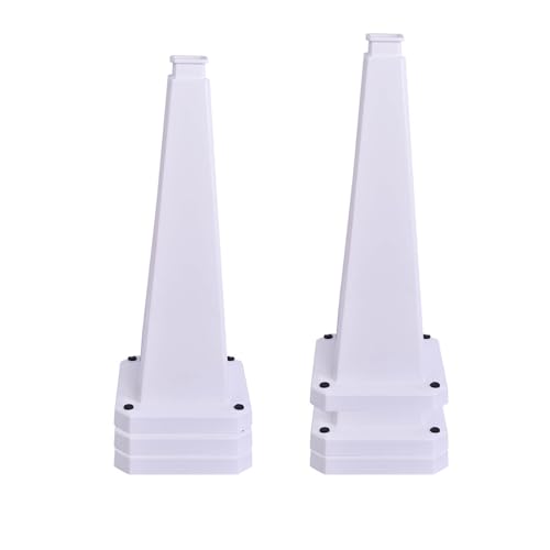 6 Pack 36 Inch Solid White Traffic Cone