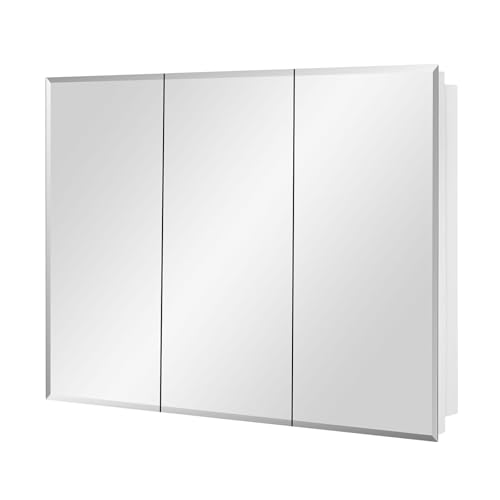 Bathroom Medicine Cabinet with Beveled Edge Mirrored Door 36 x 26 inch