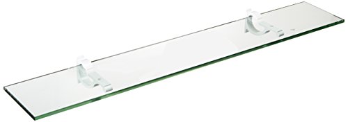 10" x 18" White Monarch Glass Shelf