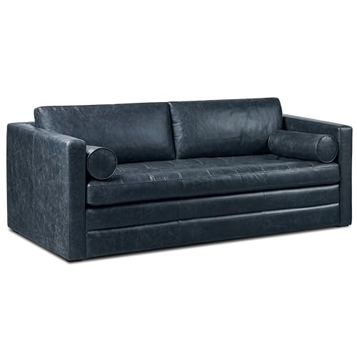 Napa 82" Leather Pull‑Out Sleeper Sofa