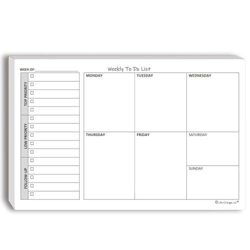 Weekly TO DO List Notepads (2 Count)