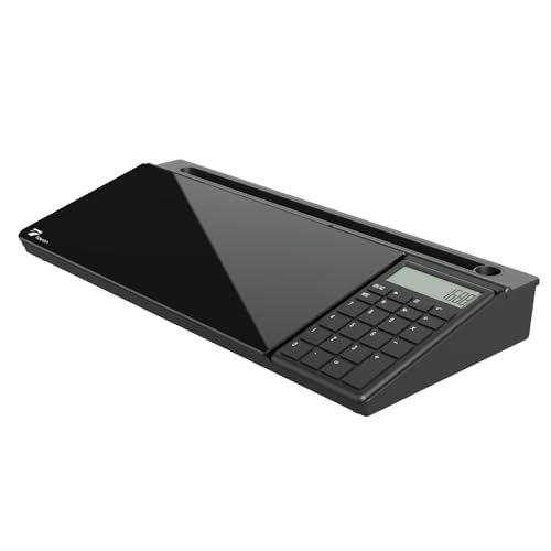 Glass Desk Whiteboard with Calculator 17x6 in