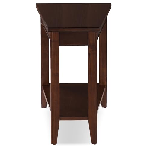 Laurent Solid Wood Recliner Wedge End Side Table with Shelf