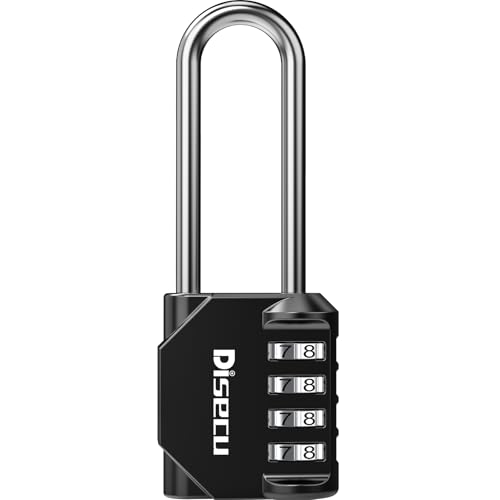 1 Pack disecu 2.6 Inch Long Shackle Combination Lock
