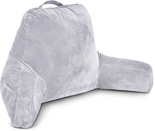 Light Grey Original Reading Pillow in Bed Rest Chair