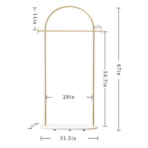 Modern Gold Coat Racks with Marble Base