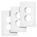 Modern Edge Decorative Wall Plate Switch Plate Outlet Cover (3 Count)