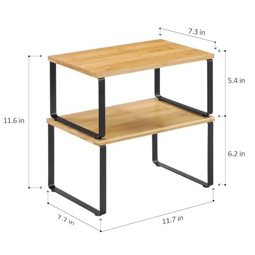 Bamboo Cabinet Organizer Shelf (4 Count)