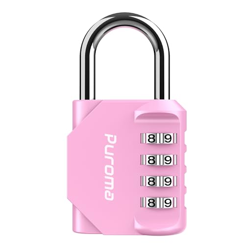 1 Pack Combination Lock Locker 4 Digits Combo Padlock Gym Pink