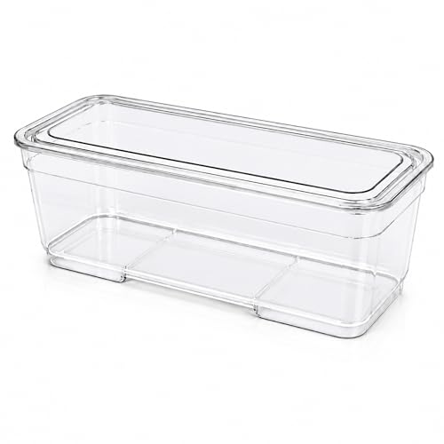 6 Pack Long Storage Bins with Lids