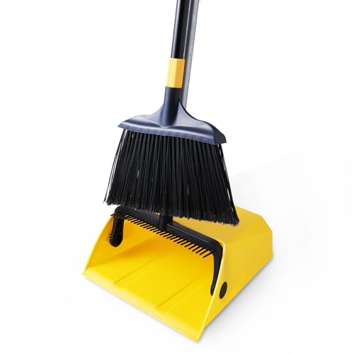 Commercial Broom and Dustpan Set with Comb Commercial Outdoor Indoor