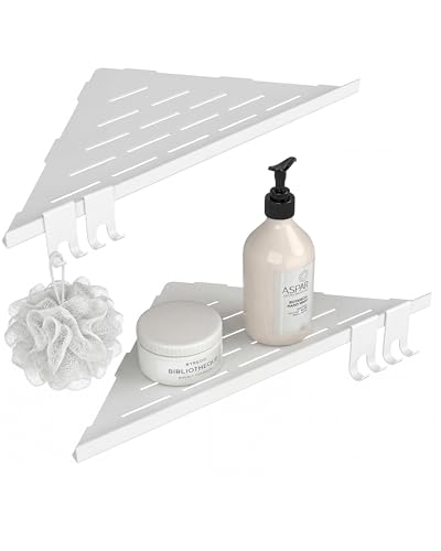 White Shower Corner Shelf