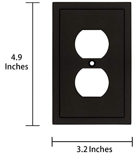 Modern Edge Decorative Wall Plate Switch Plate Outlet Cover (3 Count)