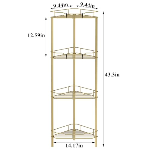 Metal Floor Standing Corner Shower Caddy
