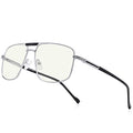 Blue Light Blocking Glasses for Men Square Double Bridge Hipster Metal Frame Men Eyeglasses He Young