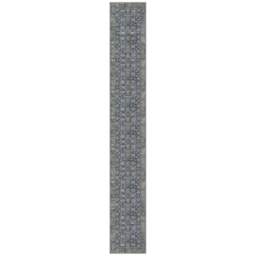 Vintage Washable Long Runner Rug 2.6x18 Hallway Rug Runner Blue