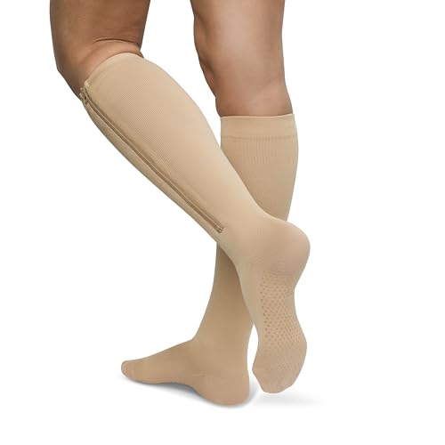 Non Slip Zipper Compression Socks for Men & Women