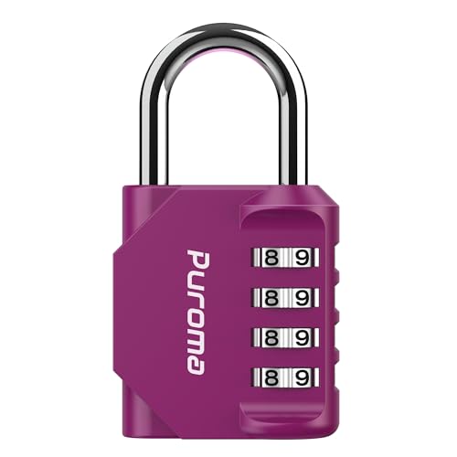 1 Pack Combination Lock Locker 4 Digits Combo Padlock Gym Red