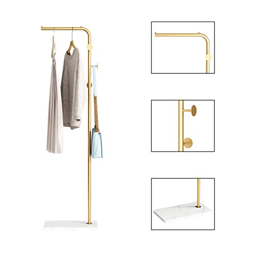 Gold Coat Racks with 3 Hooks