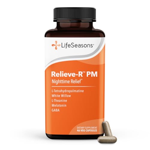 Relieve-R PM - Eases Nighttime Aches & Discomfort - Relaxes Muscles - Calms The Nervous System - Supports Natural Sleep Cycles & Non Habit Forming - 46 Capsules (46 Count)