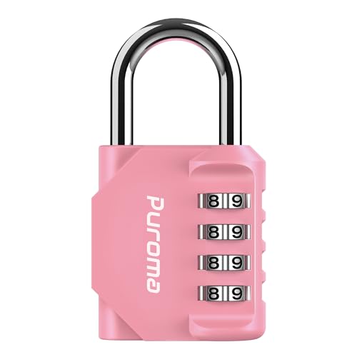 1 Pack Combination Lock Locker 4 Digits Combo Padlock Gym Rose Pink