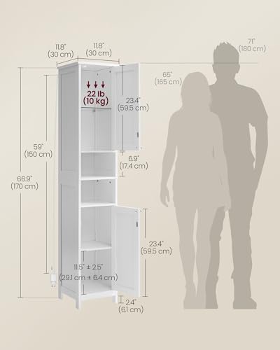 Tall Storage Cabinet with Lights