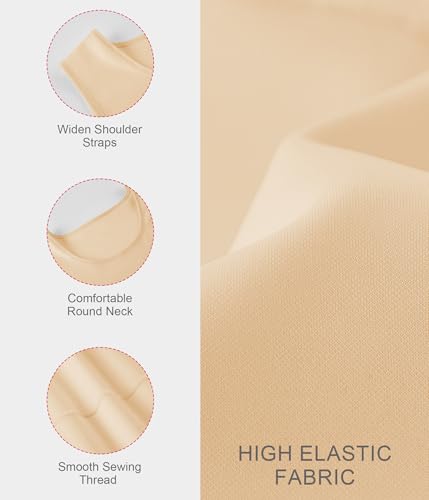 Men's Compression Shirt Shapewear Slimming Body Shaper Vest Beige