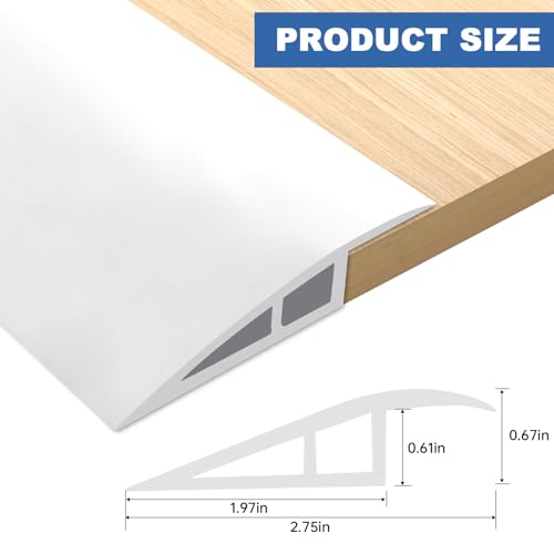 Vinyl Floor Transition Strip Self Adhesive Door Threshold Strip (10 Foot)