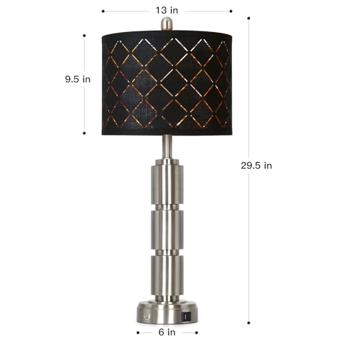Set of 2 Modern Table Lamps for Living Room Bedroom (2 Count)