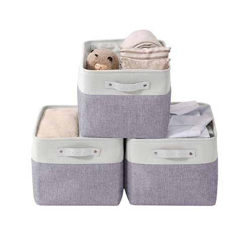 Storage Bins Large Fabric Storage Baskets for Shelves 3 Pack (3 Count)