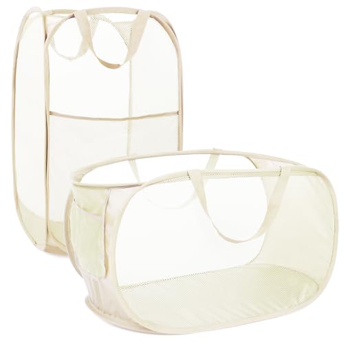 2 Pcs Durable Collapsible Laundry Baskets (2 Count)
