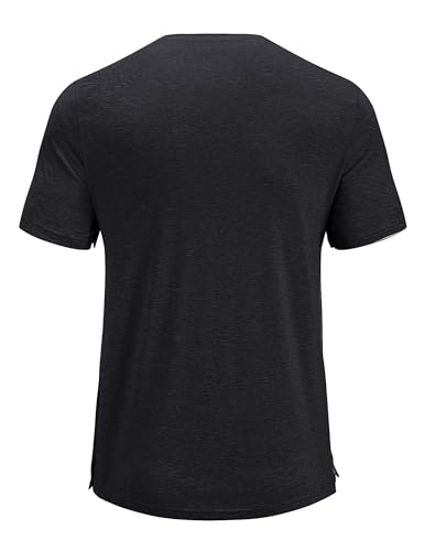 Men Shoulder Surgery Shirt for Rehab Snap Men Chemo Shirts Chemotherapy Clothing Post Arm Broken Recovery Rotator Cuff Adaptive Clothes Black