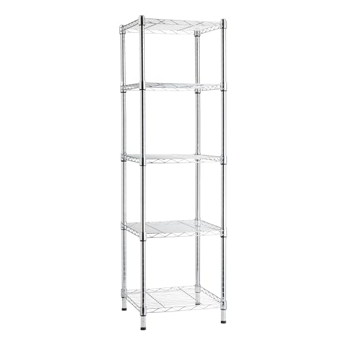 5 Shelf Tower Adjustable Storage Shelving Unit