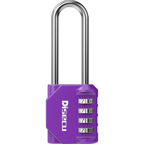 1 Pack disecu 2.6 Inch Long Shackle Combination Lock