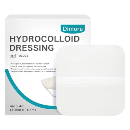 Hydrocolloid Dressing 4" x 4" for Wound Care (10 Count)