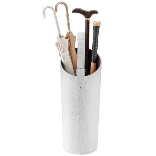 Artificial Leather White Umbrella Holder Stand Entryway Indoor