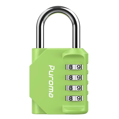 1 Combination Lock Locker 4 Digits Combo Padlock Gym Yellow