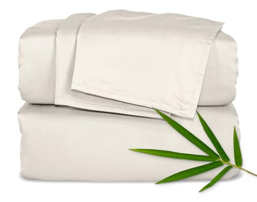 Queen Sheets Genuine 100% Organic Viscose Derived from Bamboo Bed Sheet Set (4 Count)