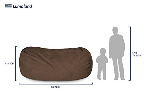 Luxurious Giant 7ft Bean Bag Chair with Microsuede Cover