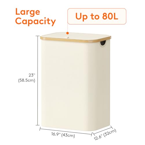 80L Laundry Basket with Lid