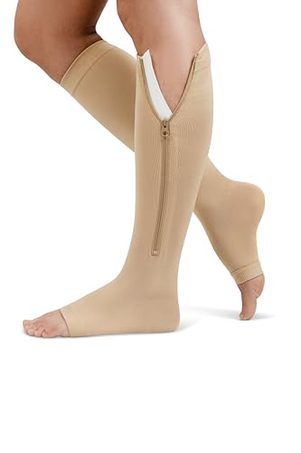 Open Toe Zipper Compression Socks for Men & Women