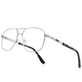 Reading Glasses for Men Square Double Bridge Light Blocking Computer Readers Spring Hinge Metal Frame Acetate Legs