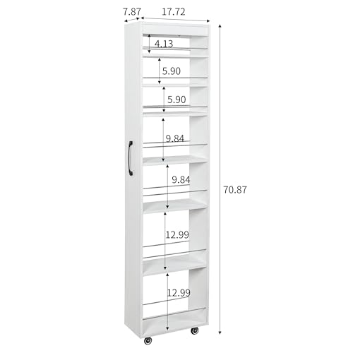 Slim Rolling Storage Cart with Wheels